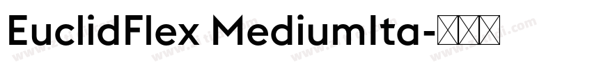 EuclidFlex MediumIta字体转换